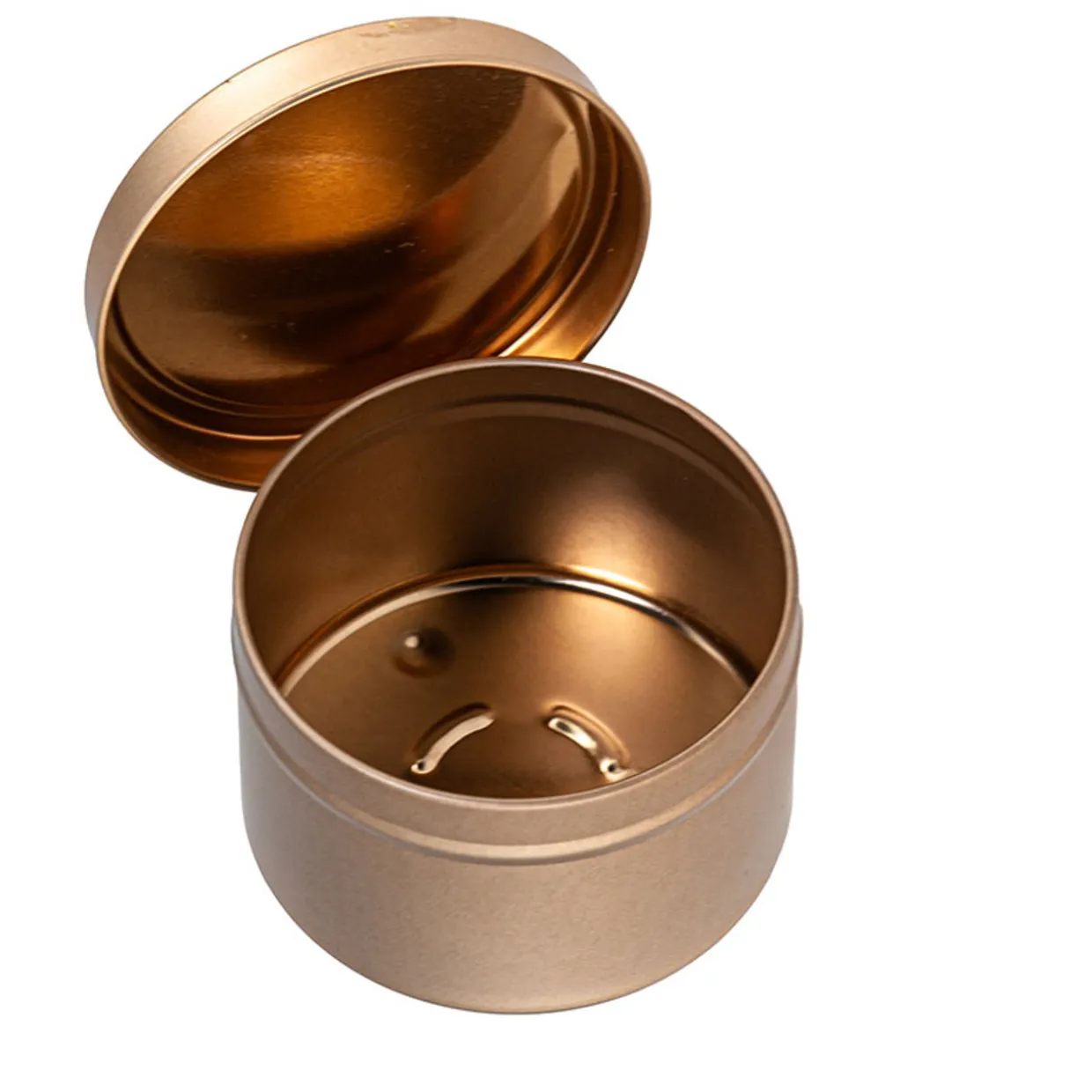 Jar Store 6 Oz Candle Tin With Feet | 12 Pack> Candle Tins By Size | Rose Gold Candle Tins
