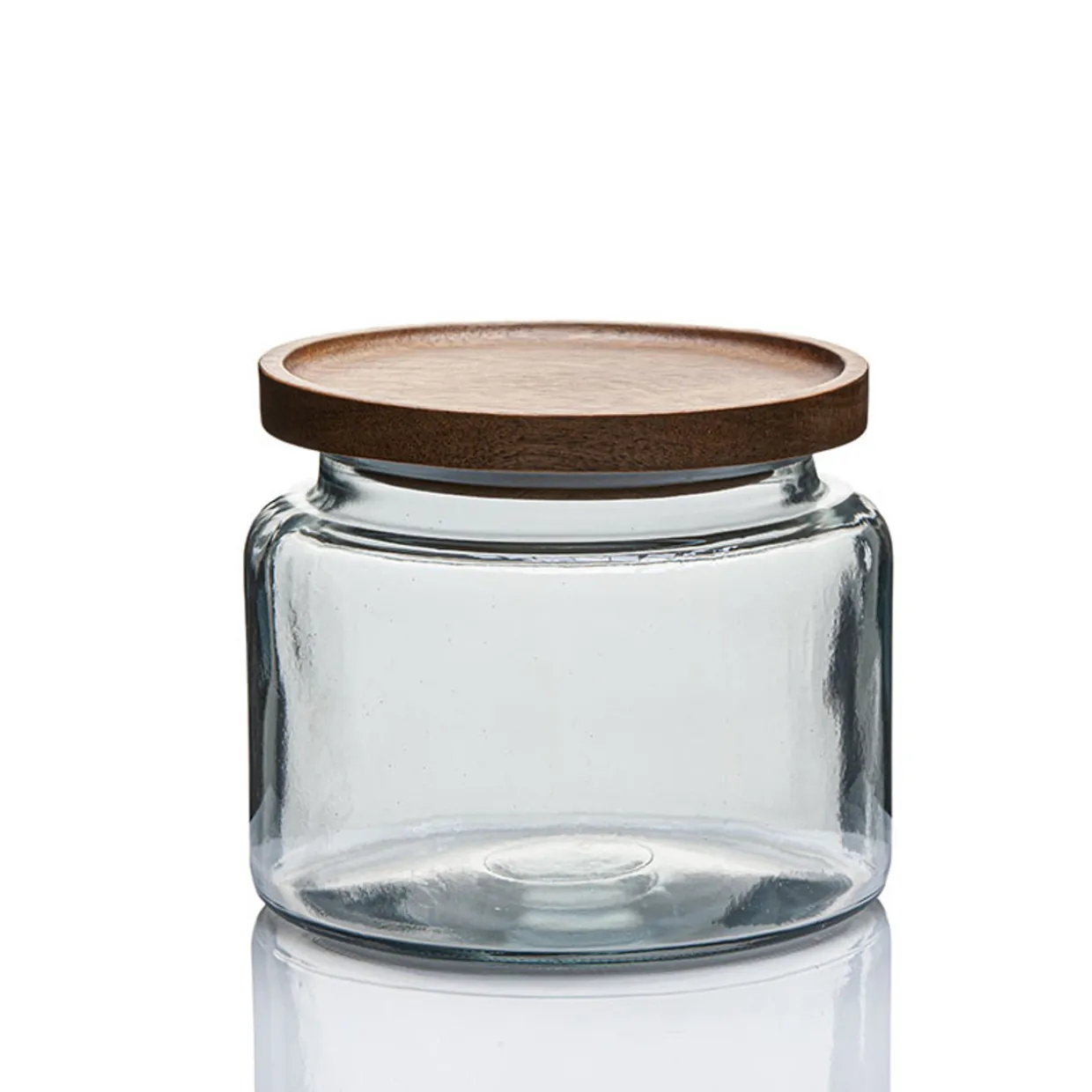 Anchor Hocking 1 1/2 Quart Modern Montana Jar With Wooden Acacia Lid | 4 Pack> Montana Jars